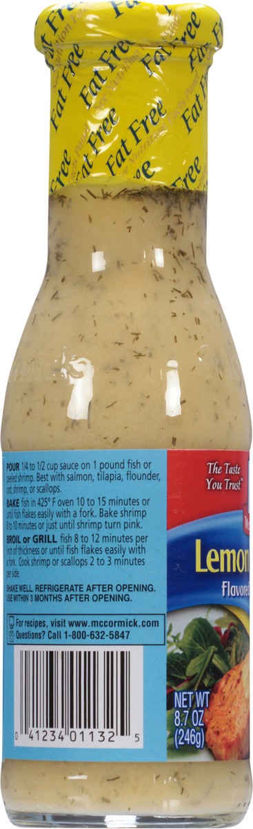 slide 5 of 7, McCormick Golden Dipt Lemon Butter Dill Fat Free Seafood Sauce, 8.7 fl oz, 8.70 fl oz