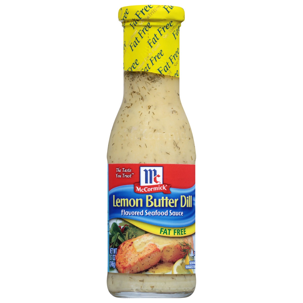 slide 1 of 7, McCormick Golden Dipt Lemon Butter Dill Fat Free Seafood Sauce, 8.7 fl oz, 8.70 fl oz