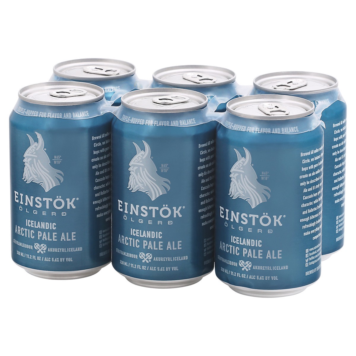slide 4 of 9, Einstok Olgerd Icelandic Arctic Pale Ale Beer 6-330 ml Cans, 6 ct