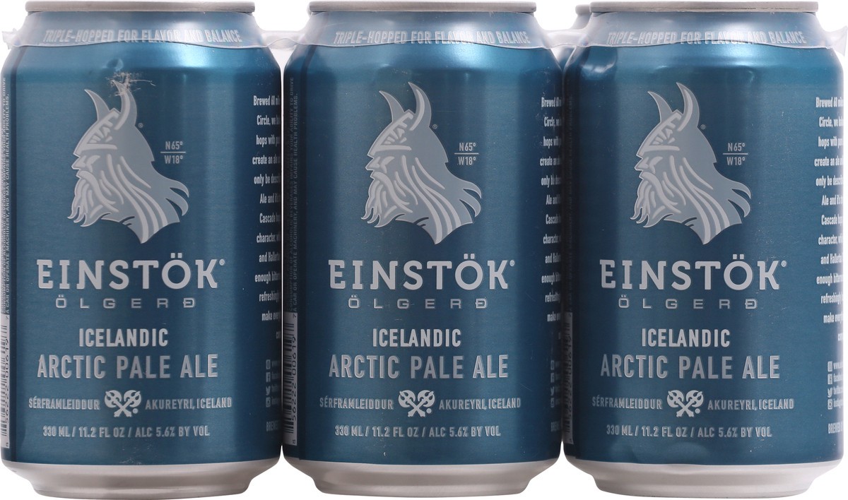 slide 6 of 9, Einstok Olgerd Icelandic Arctic Pale Ale Beer 6-330 ml Cans, 6 ct