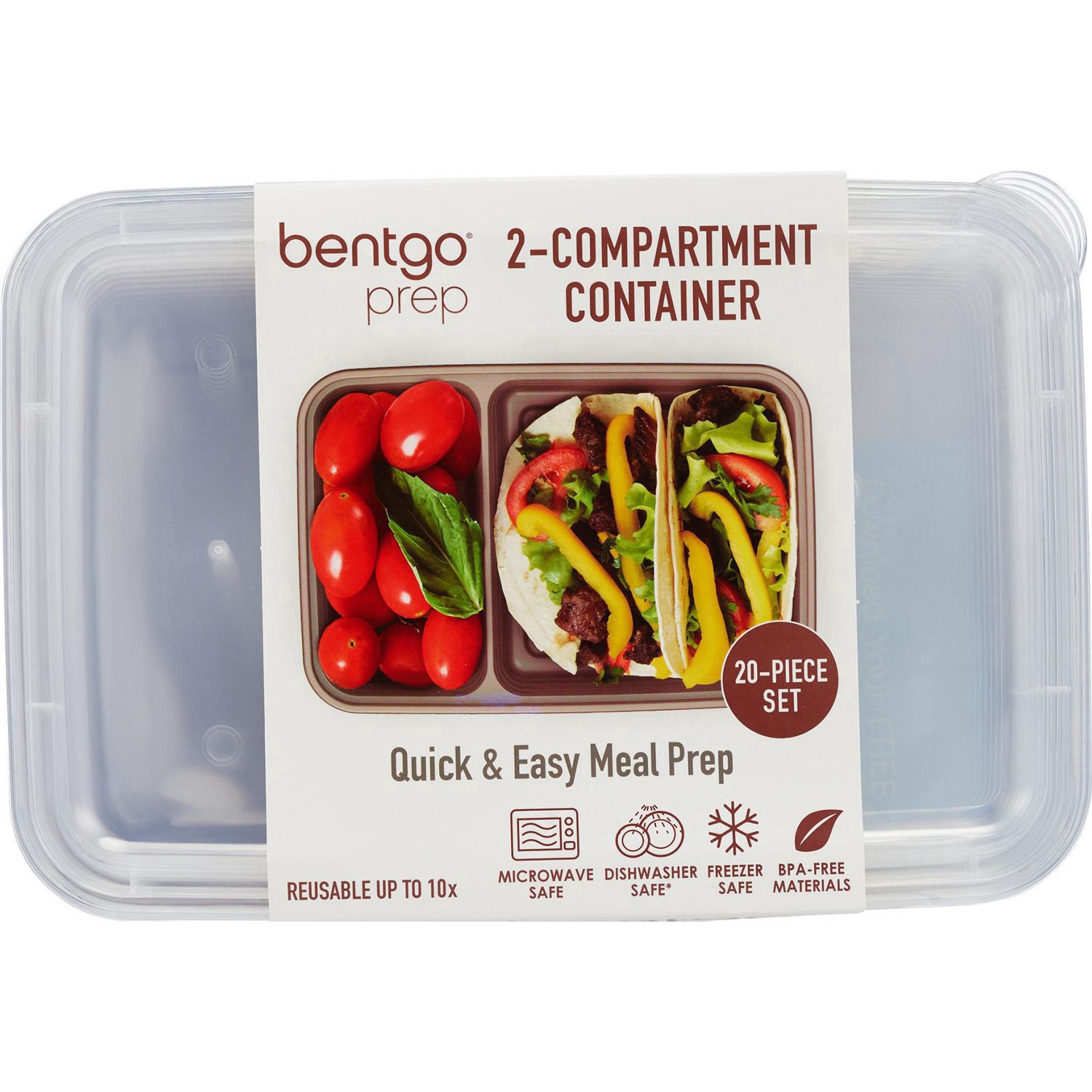 slide 1 of 1, Bentgo Prep 2-Compartment Container, 10 Ct, 1 ct