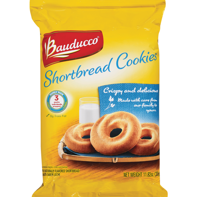 slide 1 of 5, Bauducco Shortbread Cookies, 11.82 oz