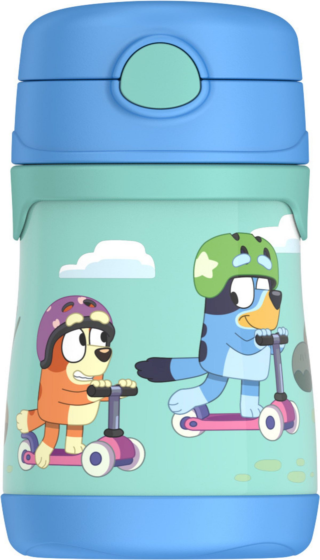 slide 1 of 1, THERMOS BLUEY 10 oz FUNTAINER WATER BOTTLE with STRAW, 10 oz