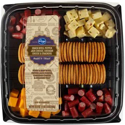 Kroger Snack Bites Pepper Jack Cheese Cheddar Cheese & Crackers Party Tray