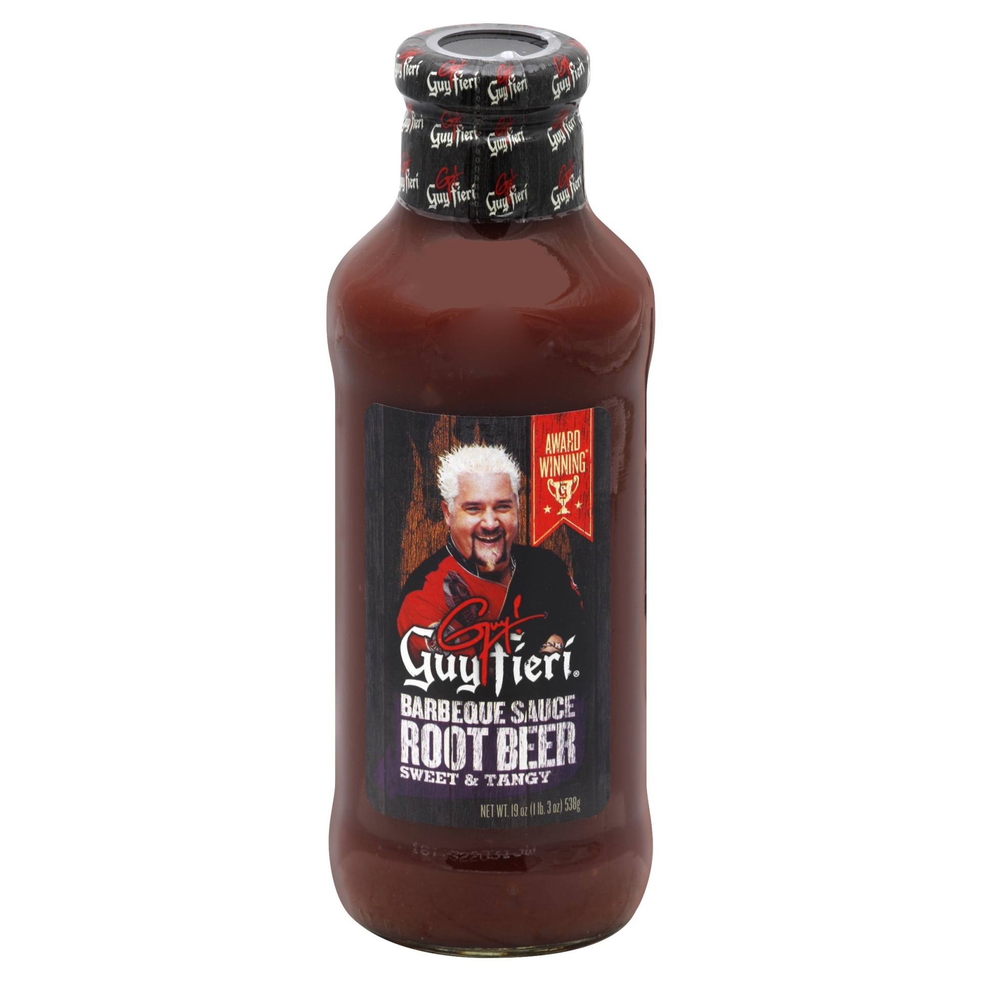 slide 1 of 1, Guy Fieri Root Beer BBQ Sauce, 19 oz