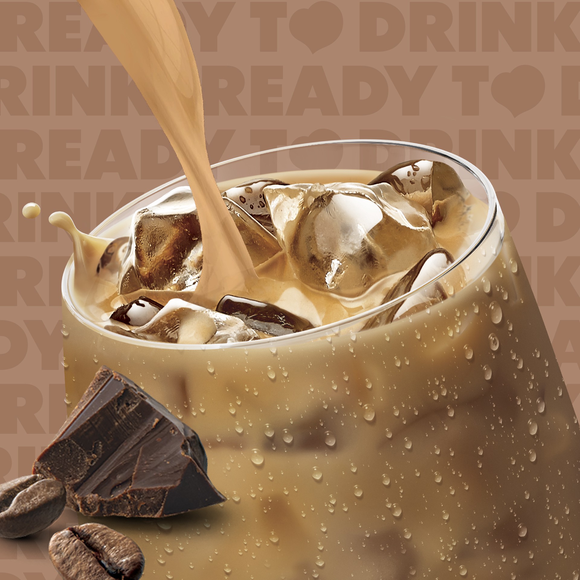slide 7 of 7, Coffee-Mate Coffee mate Mocha Flavored Iced Coffee, Non-Dairy Cold Coffee, Ready to Drink, 50 fl oz
