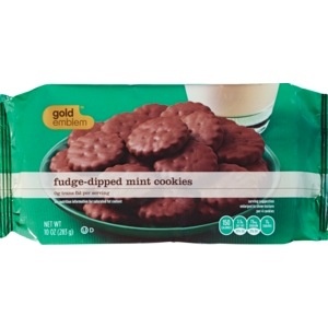 slide 1 of 1, CVS Gold Emblem Fudge-Dipped Mint Cookies, 10 oz