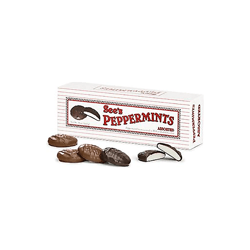 slide 1 of 1, See's Candies See's Assorted Peppermints, 8 oz