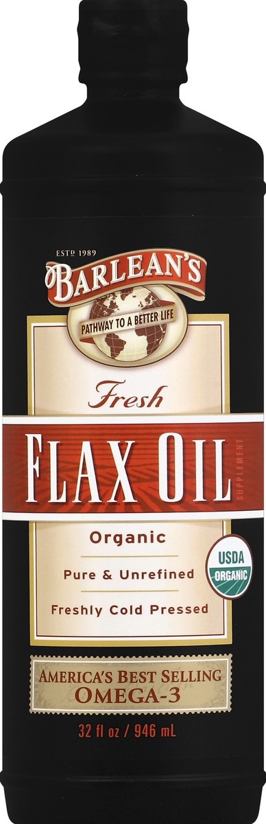 slide 1 of 2, Barlean's Flax Oil, 32 oz