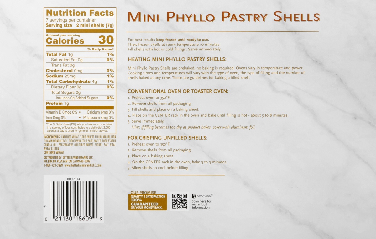 slide 4 of 9, Signature Select Pastry Shells Phyllo Mini, 15 ct