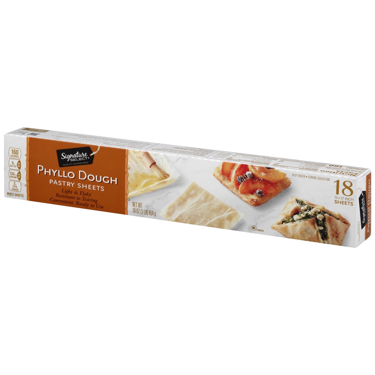 slide 7 of 9, Signature Kitchens Signature SELECT Pastry Sheets Phyllo Dough 13 x 17 Inch 18 Count - 16 Oz, 18 ct