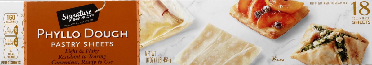 slide 4 of 9, Signature Kitchens Signature SELECT Pastry Sheets Phyllo Dough 13 x 17 Inch 18 Count - 16 Oz, 18 ct