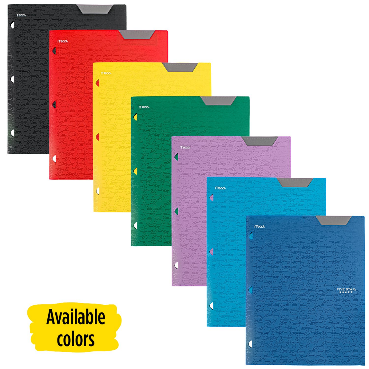 slide 2 of 2, Five Star 2-Pocket Folder - Assorted, 11.75 x 9.5 in