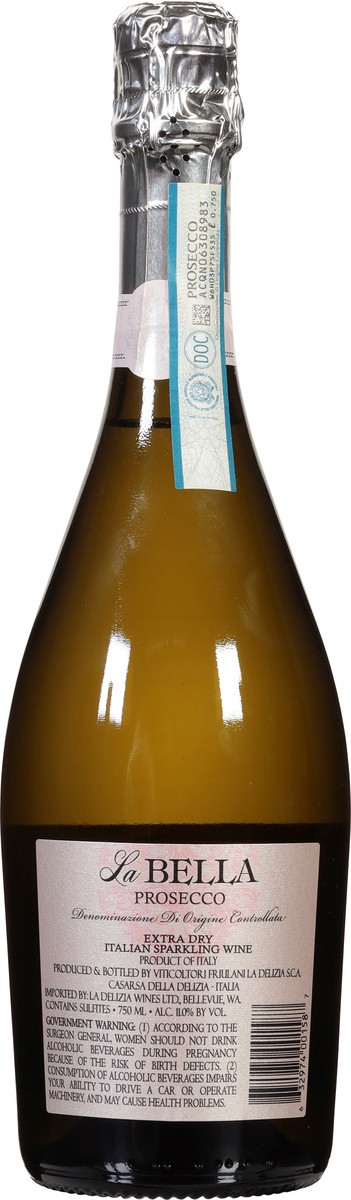 slide 9 of 11, La Bella Prosecco 750 ml, 750 ml