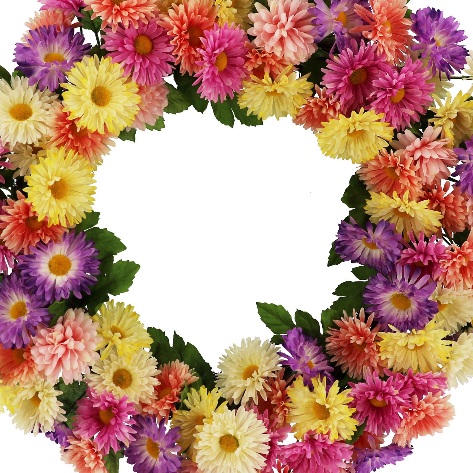 slide 2 of 3, 22" Daisy & Mum Mix Wreath By Ashland, 22 in