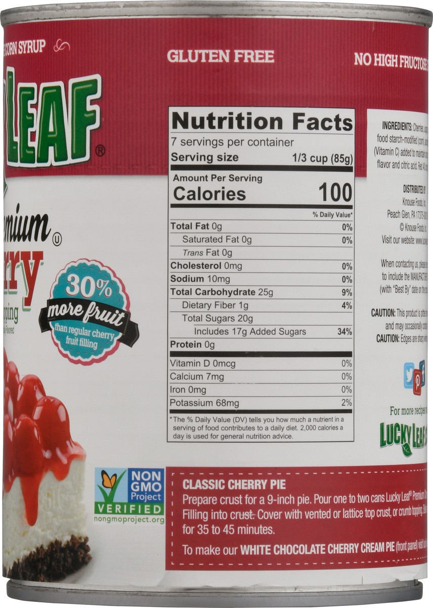 slide 4 of 12, Lucky Leaf Premium Cherry Fruit Filling or Topping 21 oz, 21 oz