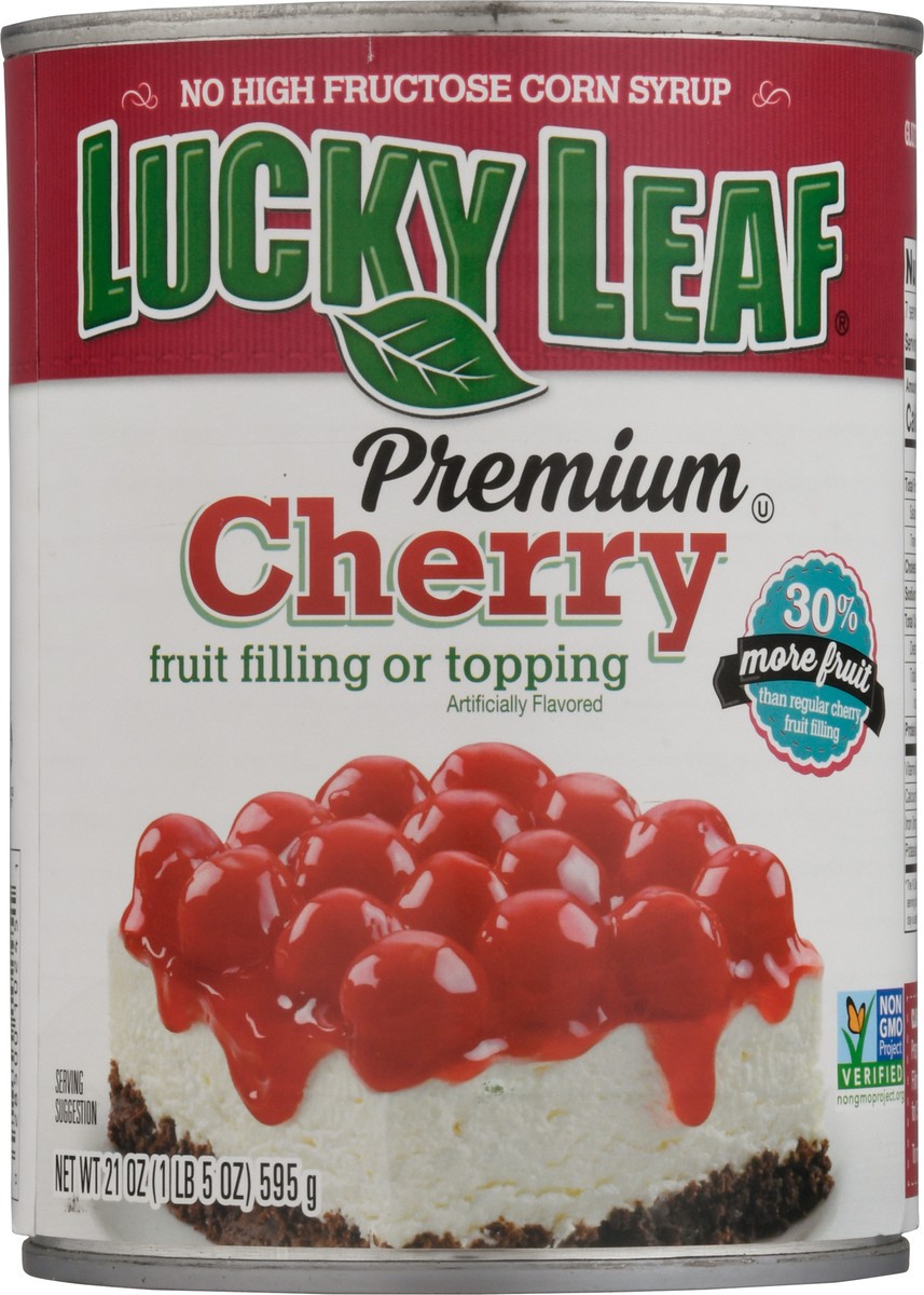 slide 12 of 12, Lucky Leaf Premium Cherry Fruit Filling or Topping 21 oz, 21 oz