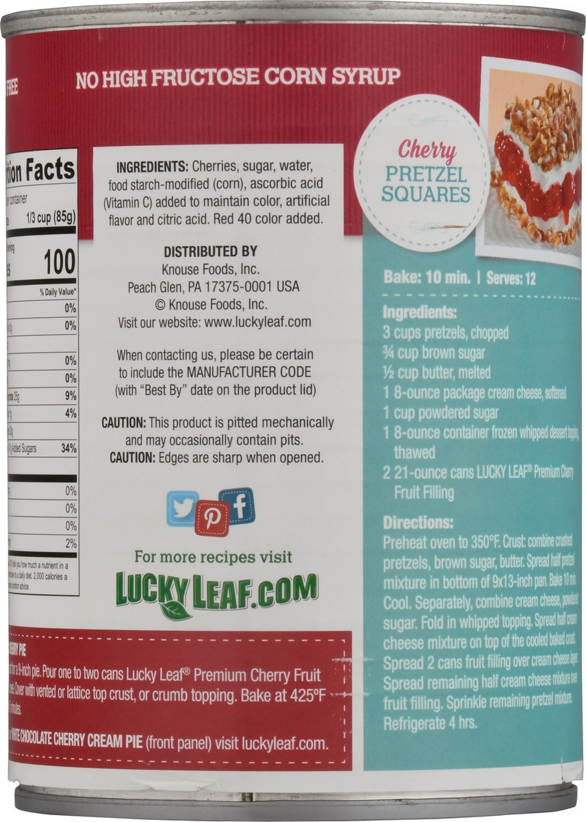 slide 2 of 12, Lucky Leaf Premium Cherry Fruit Filling or Topping 21 oz, 21 oz
