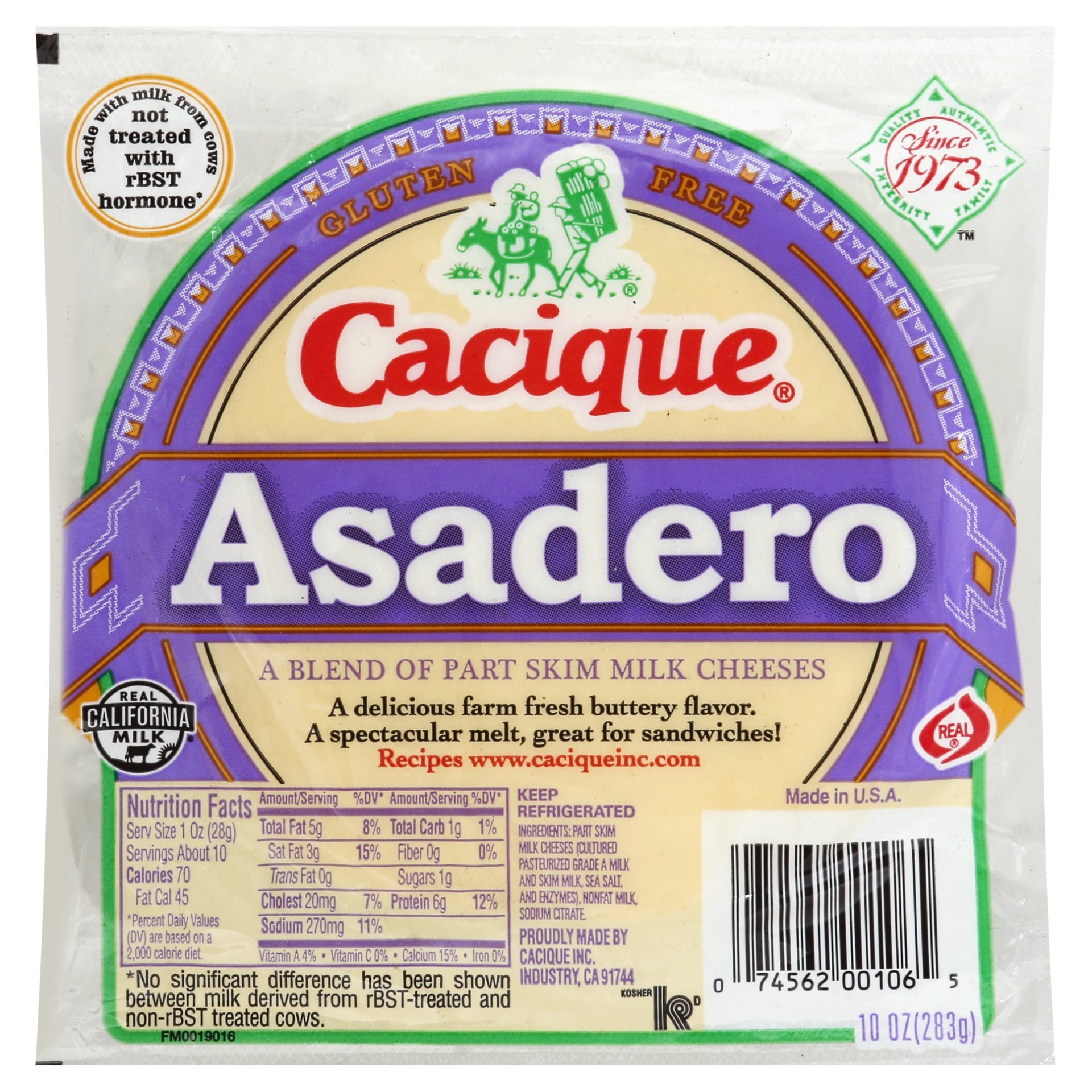 slide 1 of 1, Cacique Asadero Cheese, 12 oz