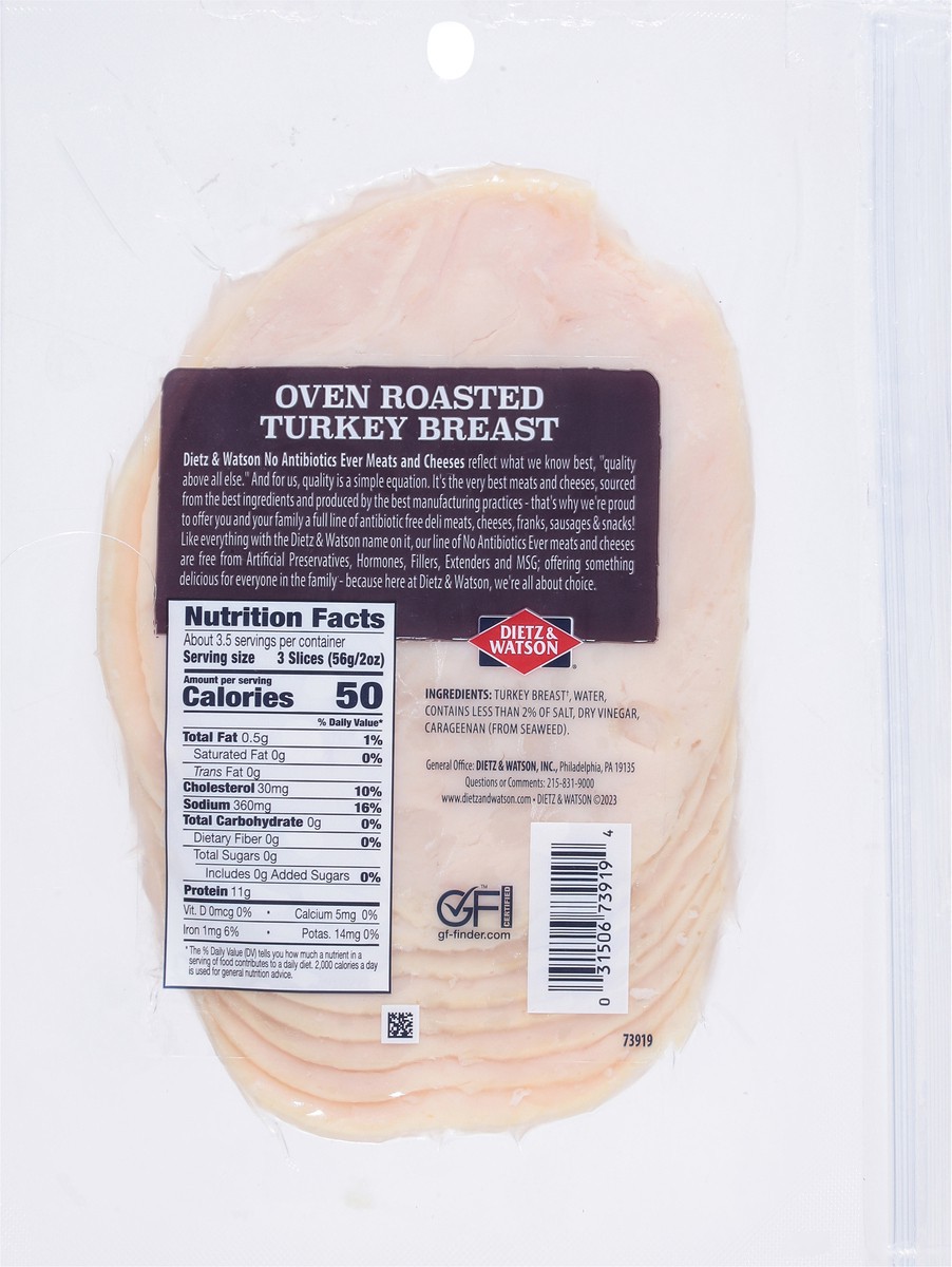 slide 4 of 9, Dietz & Watson Oven Roasted Turkey Breast 7 oz, 7 oz