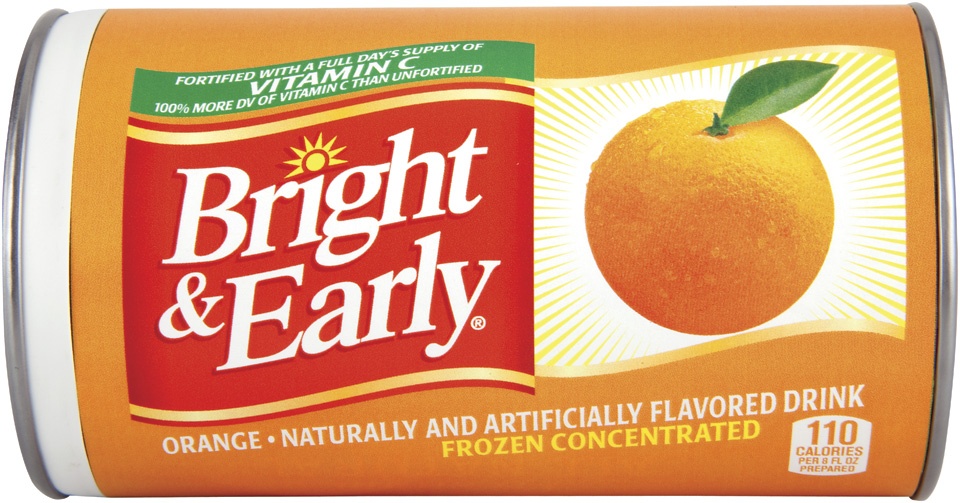 slide 1 of 1, Brite & Early Frozen Orange Drink, 12 oz