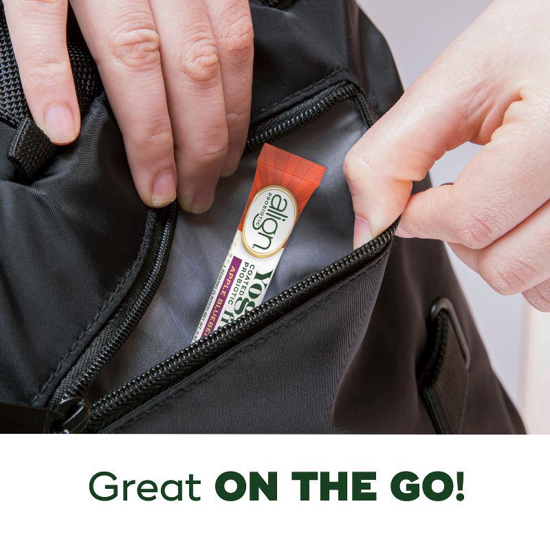 slide 4 of 10, Align, Yogurt Coated Probiotic Fruit Bites, Added Probiotic Helps Support Digestive Health, From the Makers of the #1 Doctor Recommended Probiotic Brand‡, Apple Blueberry Flavored, 21 Individually Wrapped Pouches, 105 Bites, 21 ct