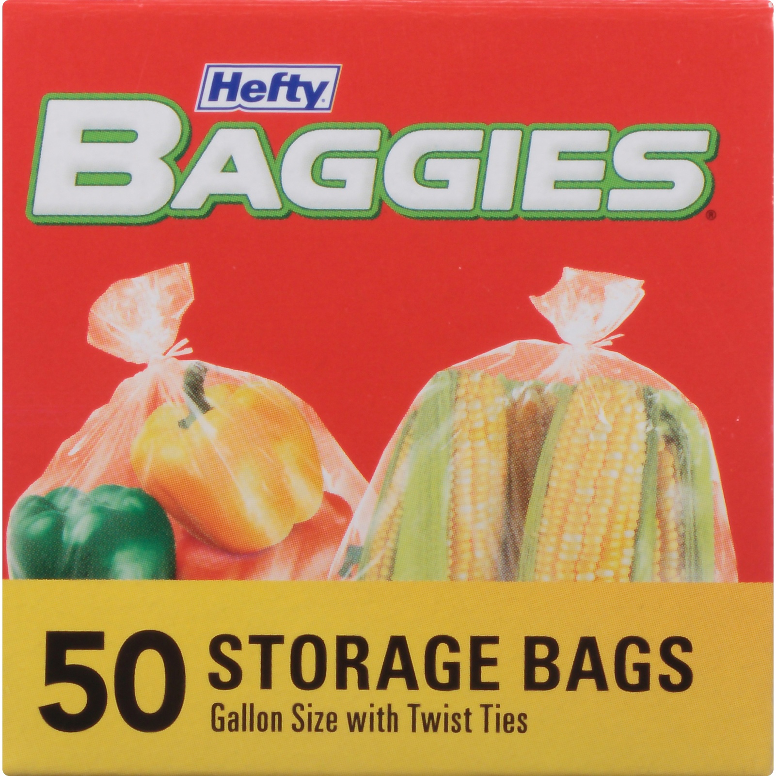 slide 5 of 6, Hefty Baggies Gallon Food Storage Bags, 50 ct