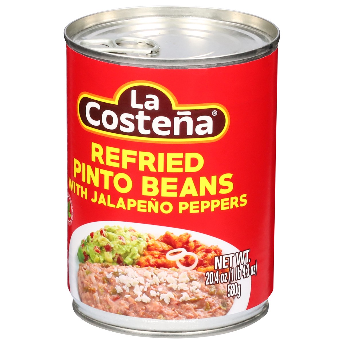 slide 5 of 14, La Costeña Refried Pinto Beans with Jalapeno Peppers 20.4 oz, 20.40 oz