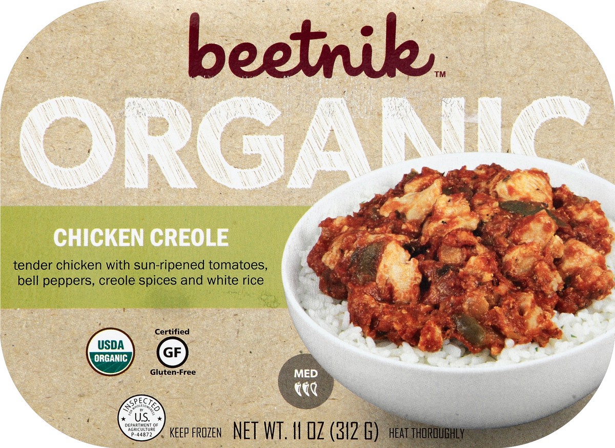 slide 4 of 4, Beetnik Organic Chicken Creole With Rice, 11 oz