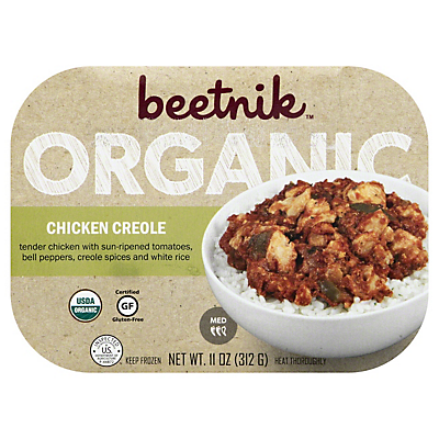 slide 1 of 4, Beetnik Organic Chicken Creole With Rice, 11 oz