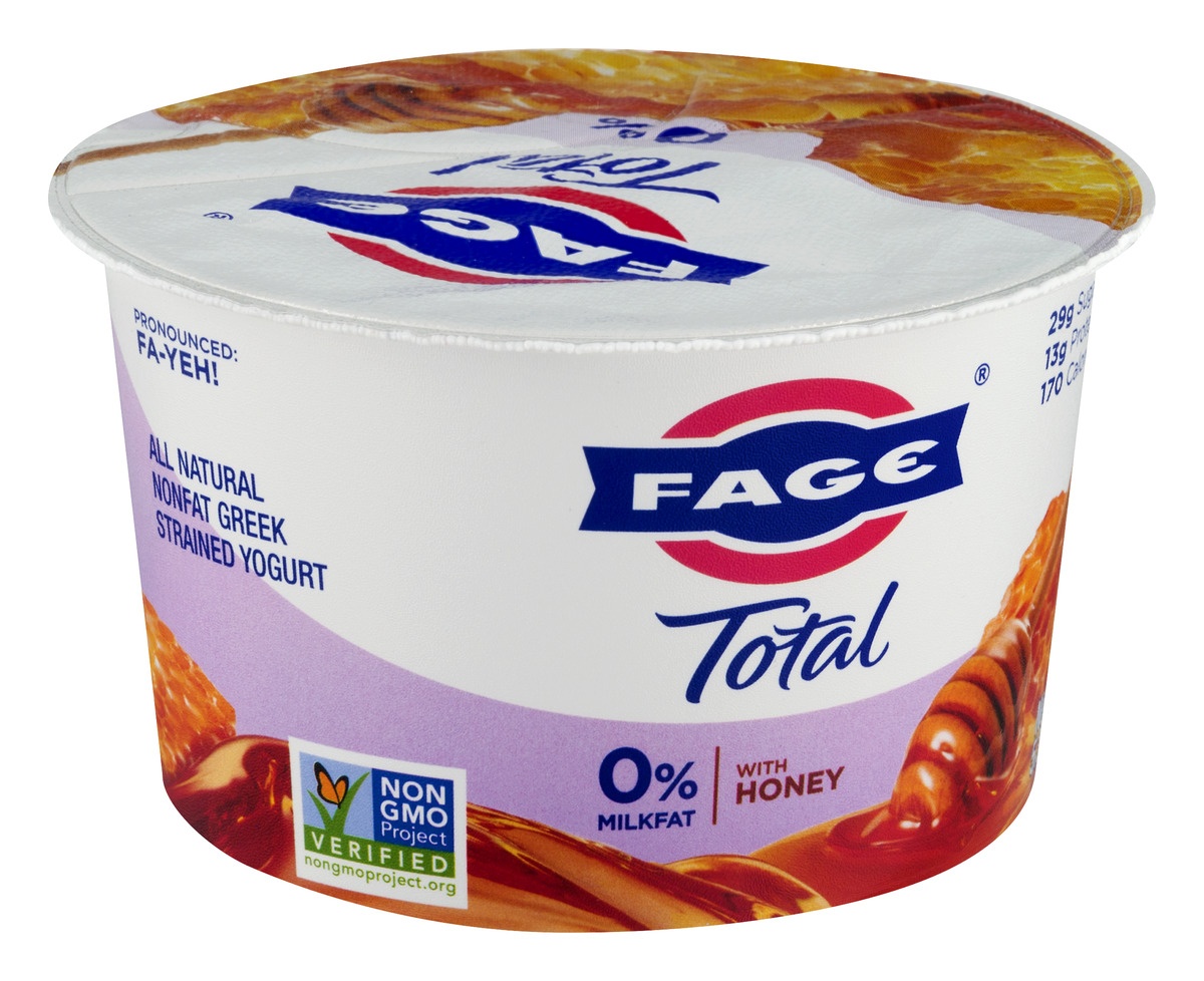 slide 2 of 11, Fage Total Nonfat Greek Strained Yogurt Honey, 5.3 oz