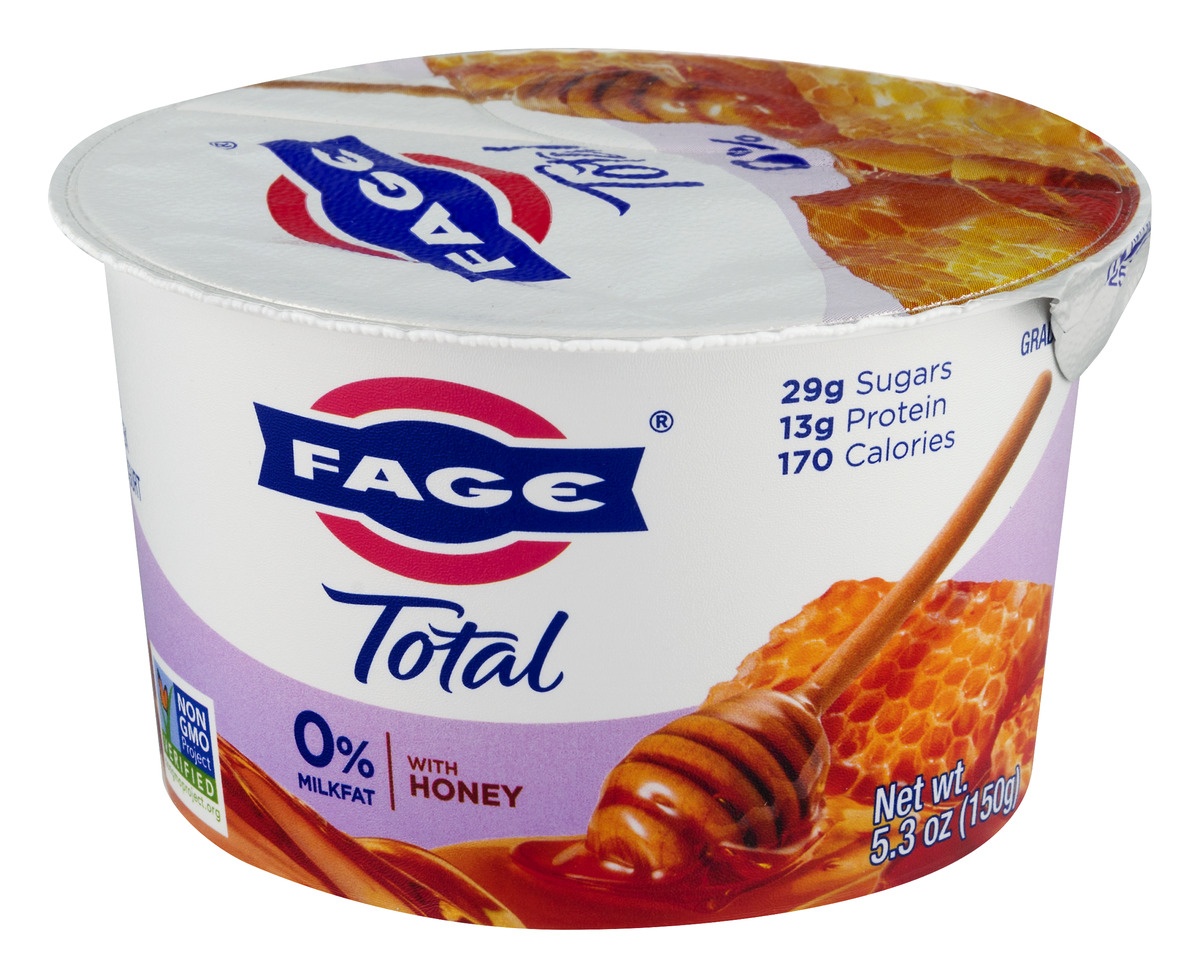 slide 9 of 11, Fage Total Nonfat Greek Strained Yogurt Honey, 5.3 oz