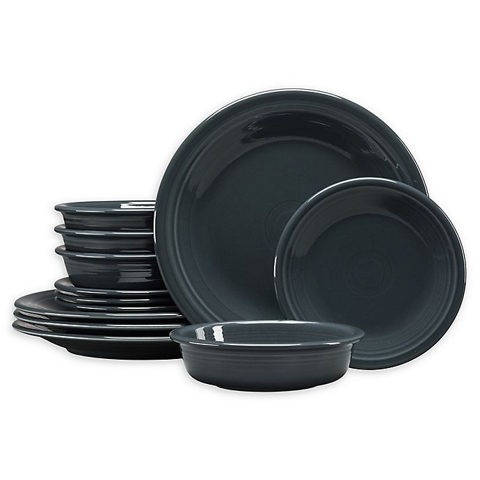 slide 1 of 1, Fiesta Classic Dinnerware Set - Slate, 12 ct