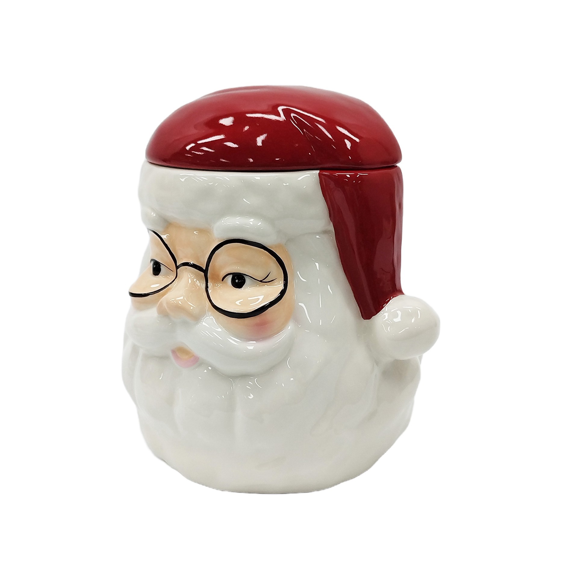 slide 4 of 4, 8.5" Santa Ceramic Cookie Jar By Ashland, 8.5 in