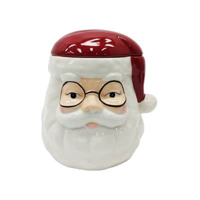 slide 1 of 4, 8.5" Santa Ceramic Cookie Jar By Ashland, 8.5 in