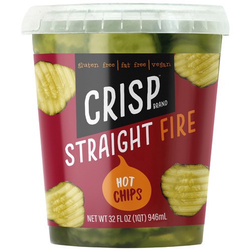slide 1 of 1, CRISP™ hot chips, straight fire, 32 fl oz