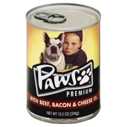 Paws Happy Life Canned Dog Food Beef Bacon And Cheese