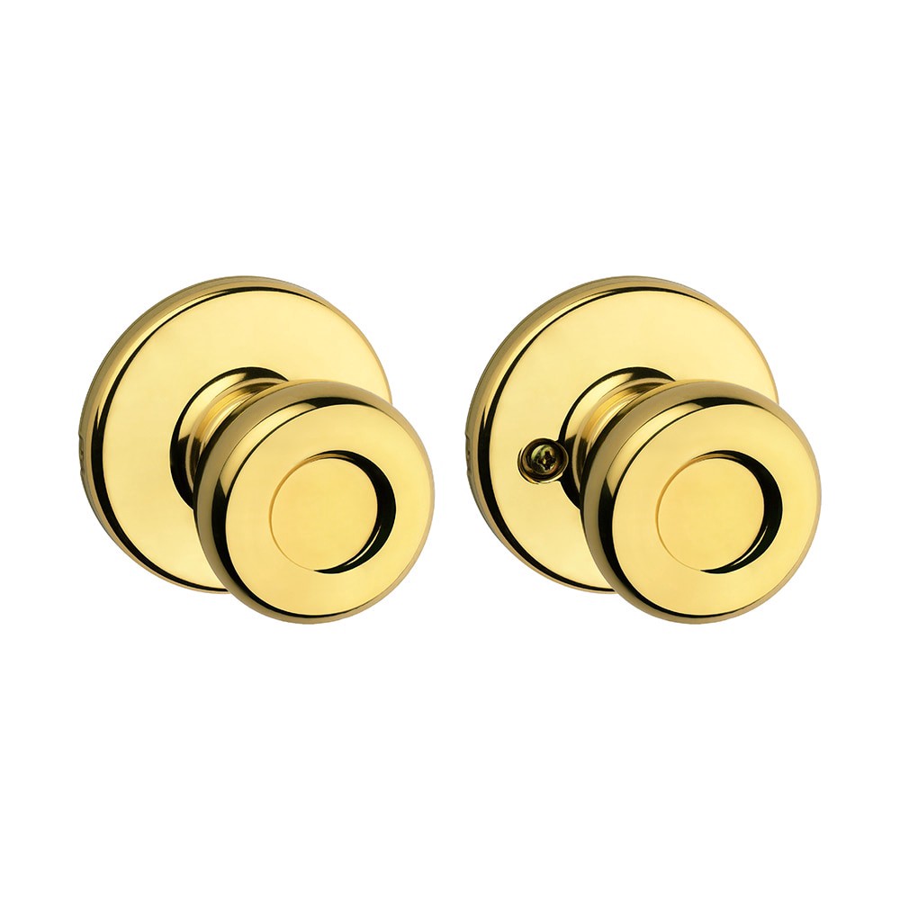 slide 1 of 6, Kwikset Mobile Home Tylo Polished Brass Interior or Hall/Closet Passage Door Knob, 1 ct