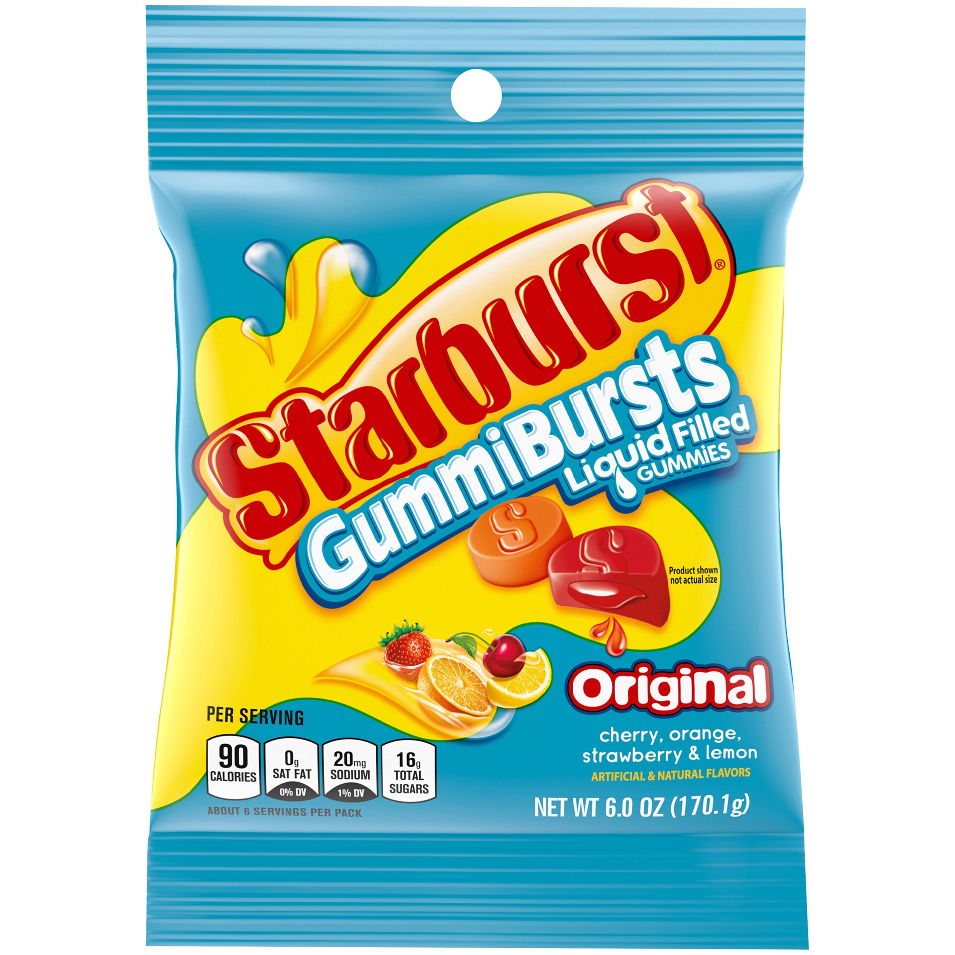 slide 1 of 5, Starburst Original GummiBurst Candy Bag, 6 ounce, 12 bags., 6 oz