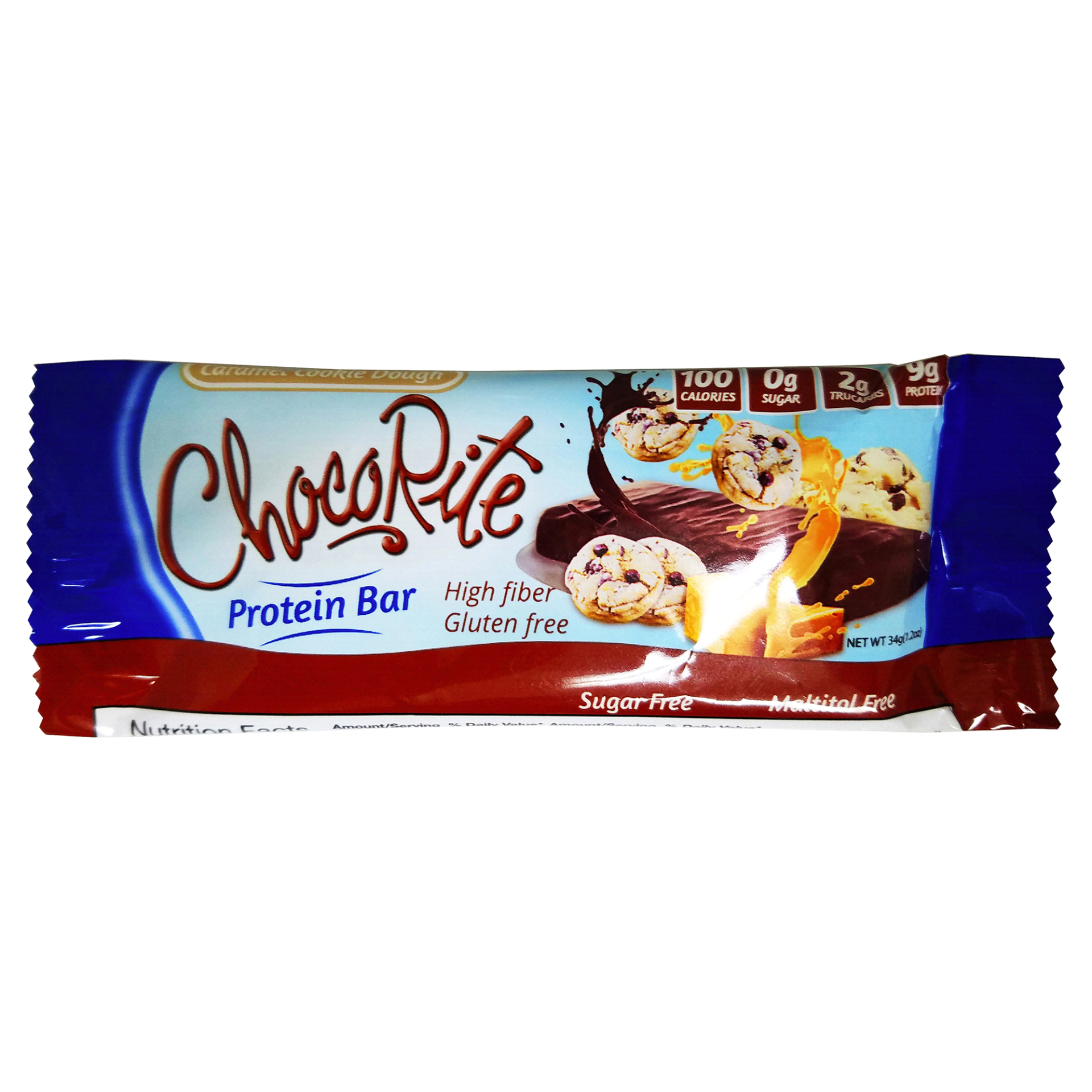 slide 1 of 1, ChocoRite Caramel Cookie Dough Protein Bar, 1.2 oz