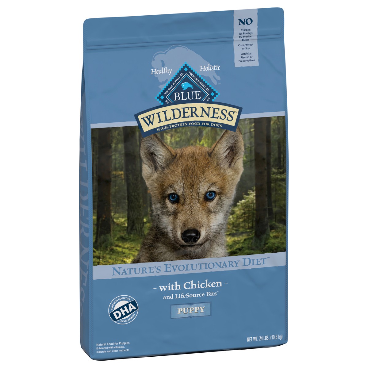 slide 7 of 12, Blue Buffalo Wilderness High Protein, Natural Puppy Dry Dog Food, Chicken 24-lb, 24 lb