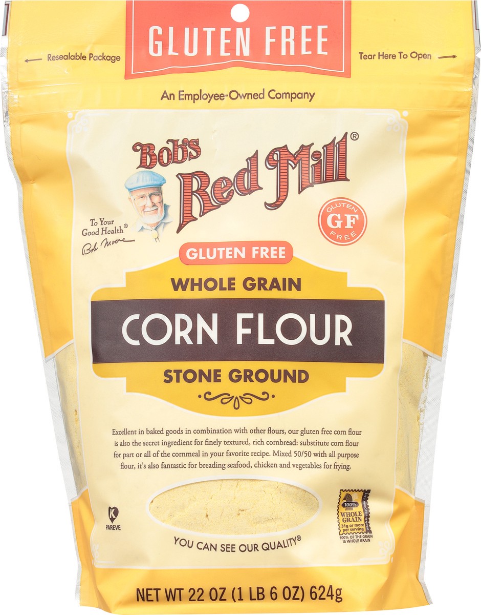 slide 6 of 9, Bob's Red Mill Whole Grain Stone Ground Corn Flour 22 oz, 22 oz