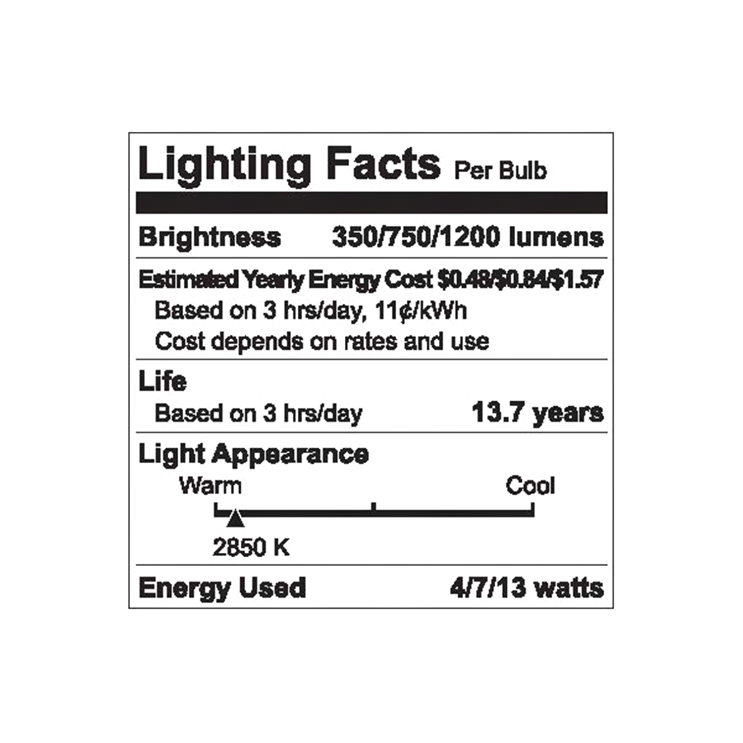 slide 2 of 2, GE Reveal 4/7/13 Watts 3-Way LED Light Bulb 1 ea, 1 ct