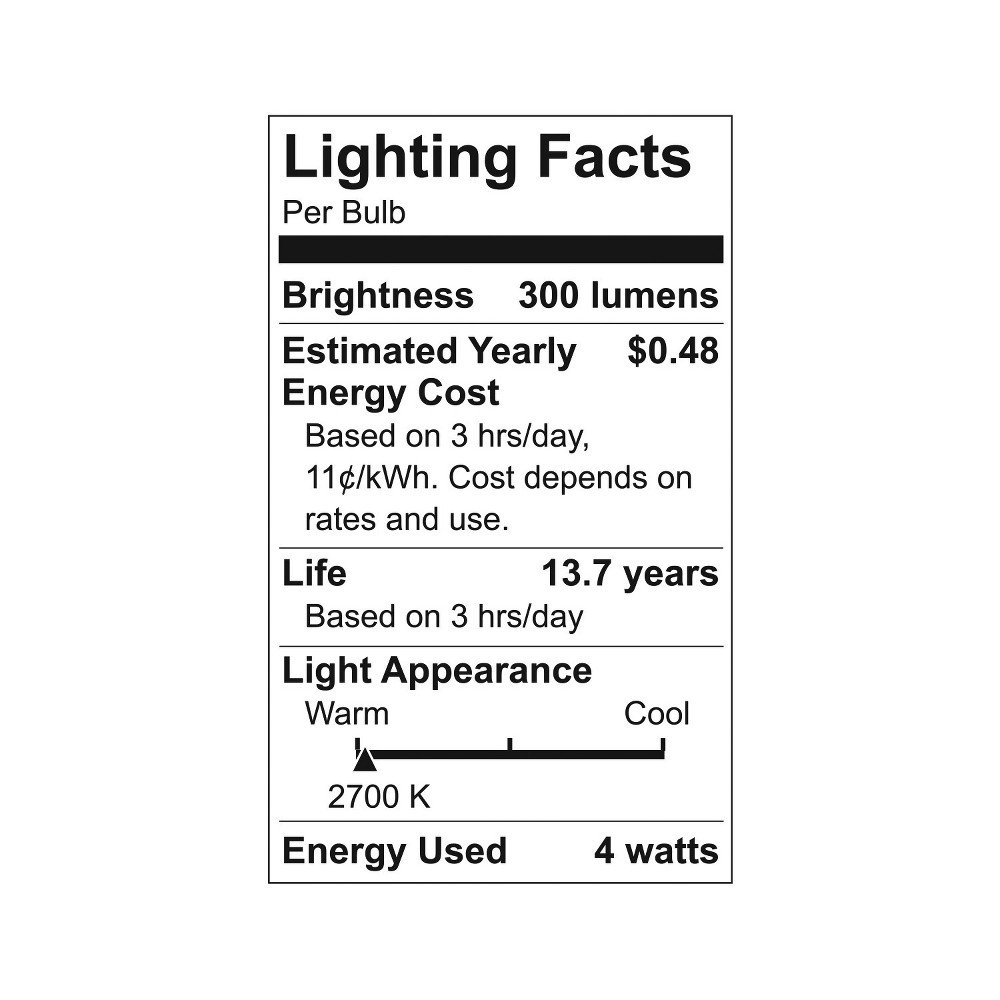 slide 2 of 3, Ge Led 4W A15 Fan Wht, 2 ct