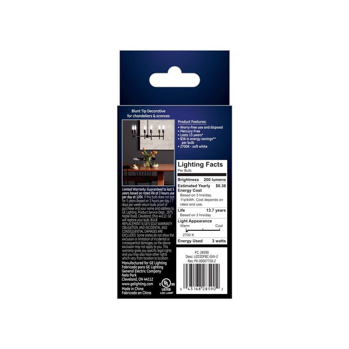 slide 2 of 2, GE All-Glass 25W Replacement LED BC Light Bulb Frosted Soft White, 2 ct