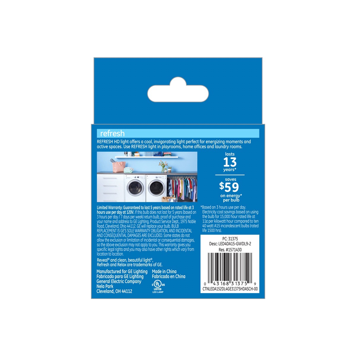 slide 2 of 2, GE Refresh 4 Watts Energetic Daylight LED Light Bulbs 2 ea, 2 ct