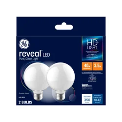 Ge Reveal Hd Led 40W G25 Globe White Dim