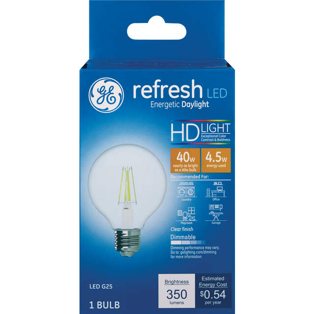 slide 1 of 1, Ge 40W Eq Hd Refresh G25 1Ct Clear, 1 ct