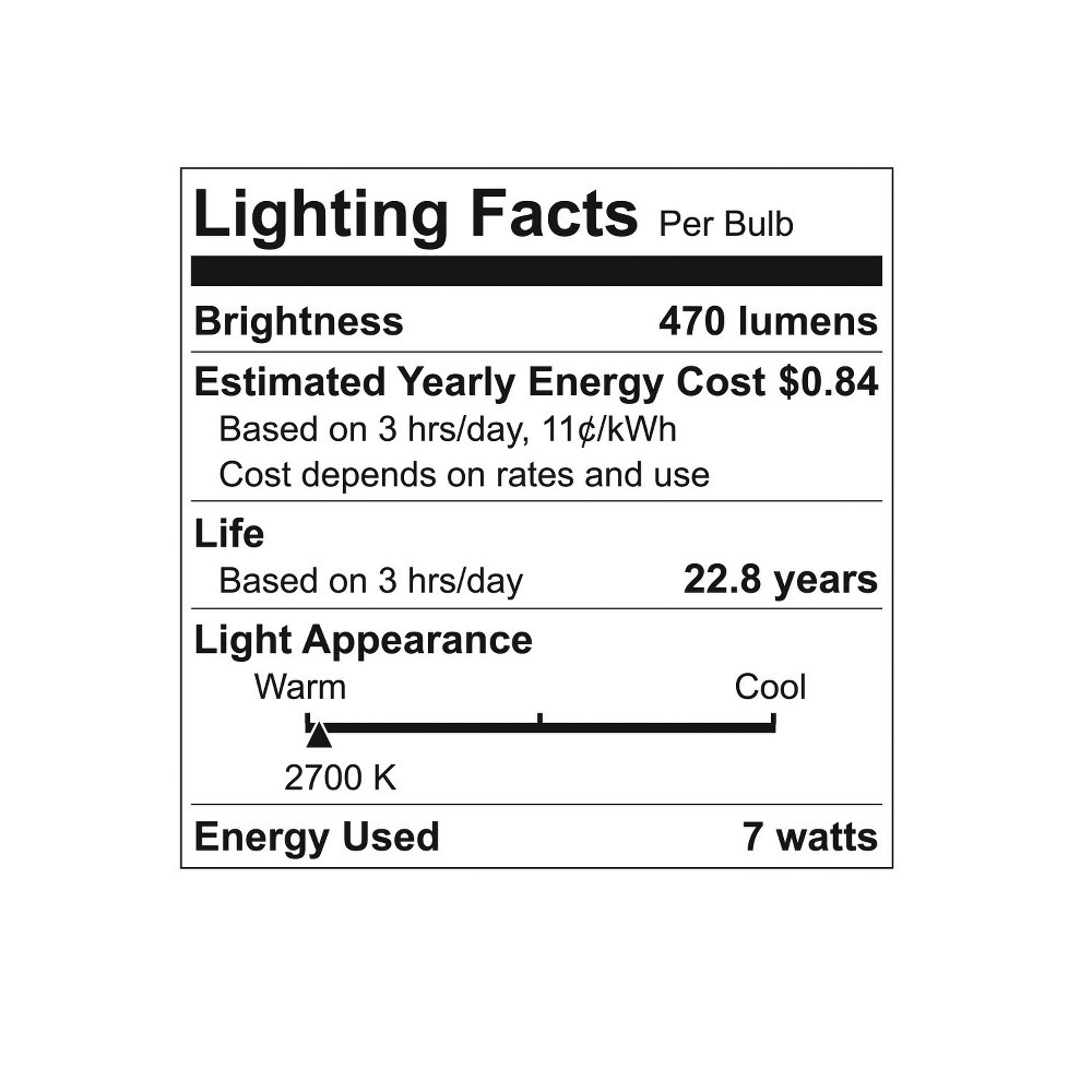 slide 3 of 3, Ge Lighting Light Bulb, Led, Soft White, Indoor, 7 Watts, 1 ct