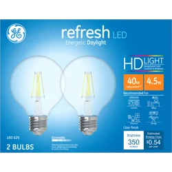 GE Refresh 40 Watt Equivalent Dimmable Daylight G25 Led Light Fixture Light Bulbs